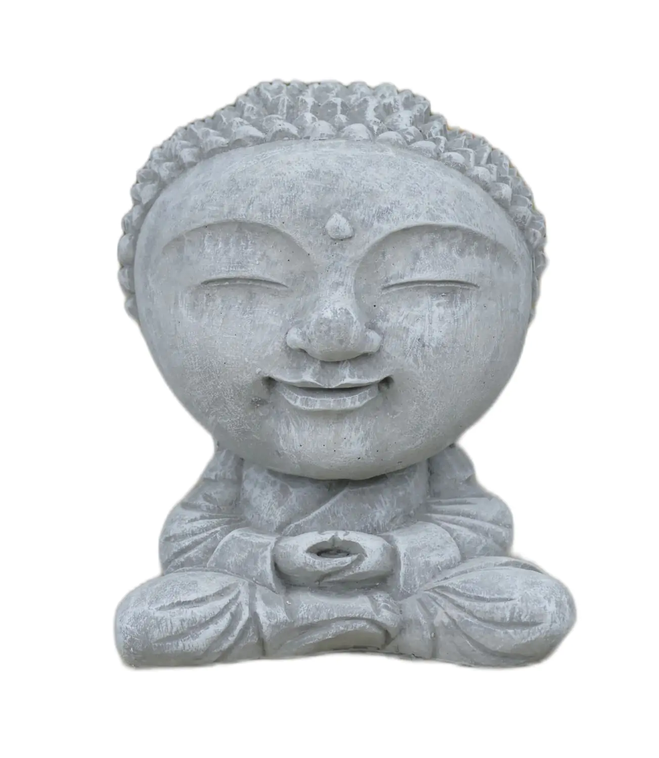  Product image 5 of the product “Nima - Sitting monk with big head, 15 cm H | cast stone ”